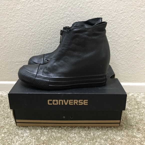 wedge converse black